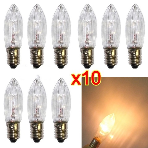 Bombillas de repuesto para lámparas E10 luz LED tipo vela, 10V-55V, CA, para baño, cocina, hogar, Luces de decoración, 10 Uds. ► Foto 1/6