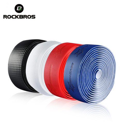 ROCKBROS-1 par de cintas de corcho para manillar de bicicleta de carretera + 2 tapones para Barra de carreras ► Foto 1/6