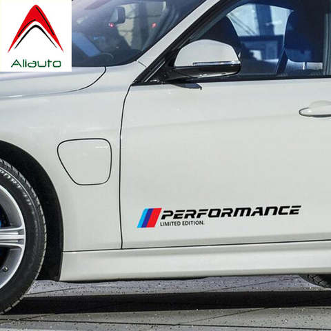 Aliauto 2 X rendimiento de edición limitada de la puerta del coche y la cintura pegatinas de línea accesorios para BMW X1 X3 X4 X5 X6 M1 M2 M3 M5 M6 5series ► Foto 1/4