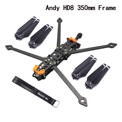 Andy HD8 350mm 8 pulgadas con 5mm brazo de TPU 3D piezas de impresión Dron de carreras con visión en primera persona Quadcopter marco para Freestyle de Marte Gallo QAV-X ► Foto 1/6