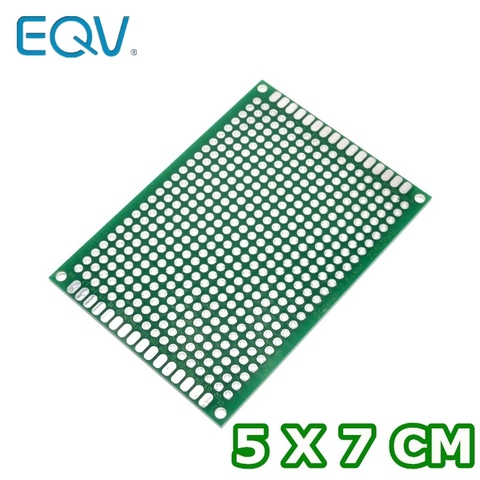 EQV-placa de circuito Universal impresa, 5x7, PCB, 5x7, 5cm, 7cm, prototipo de doble cara, bricolaje ► Foto 1/1
