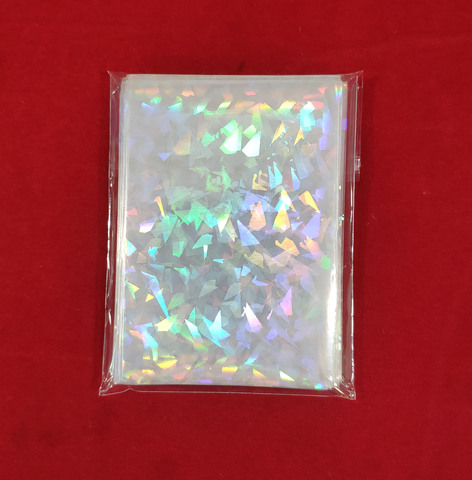 Película holográfica para tarjeta fotográfica, Protector de tarjeta láser de cristal de Gema rota, tarjeta parpadeante, para YGO Ultra Super, 100 unids/lote ► Foto 1/6