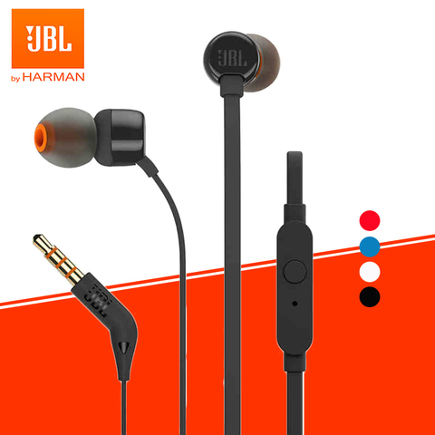 JBL-auriculares TUNE 110 con cable, T110, estéreo, para música, graves profundos, deportivos, Control en línea, manos libres con micrófono ► Foto 1/6