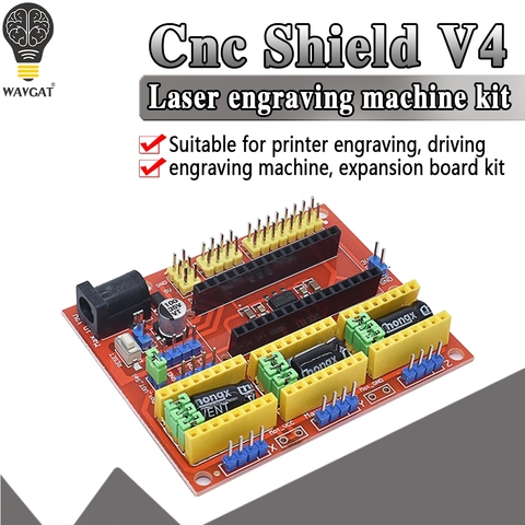 CNC Shield V3 V4-máquina de grabado Compatible con Nano 3,0/A4988, controlador, módulo de placa de expansión para impresora 3D, Kit de bricolaje ► Foto 1/6