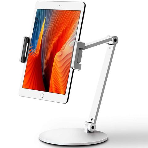 Soporte de aluminio para tableta de escritorio, rotación de brazo largo, soporte ajustable para teléfono móvil, Compatible con iPhone y iPad de 4-13 pulgadas ► Foto 1/6