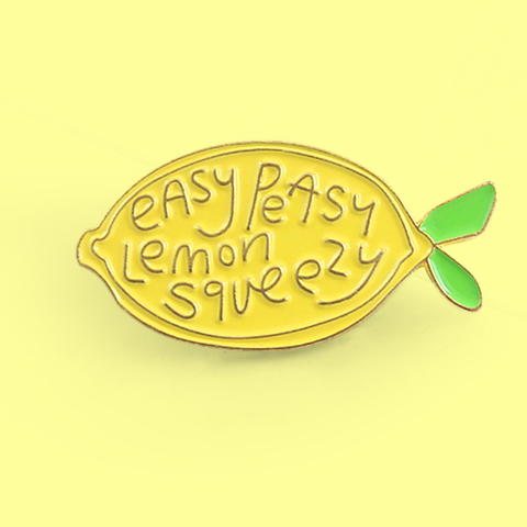 Broche de fruta de limón amarillo, broche de esmalte alfileres insignia de solapa para mochila, Easy Peasy Lemon squeezy Yellow Lemon Bright ► Foto 1/6
