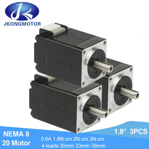 3 unids/set Mini Nema 8 Motor paso a paso de 1,8 grados 20-motor 1.8N cm 2N cm 3N cm 4 lead motor paso a paso para 3D de impresión de la impresora XYZ ► Foto 1/6