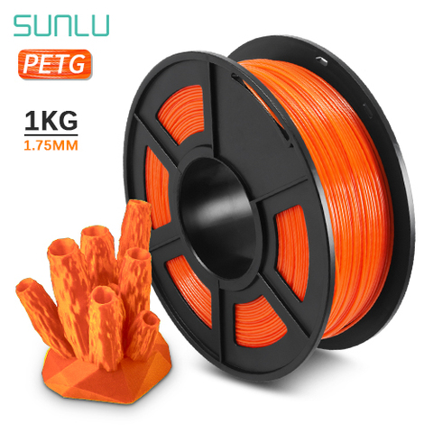 PETG-filamento de impresión 3D, 1,75mm, 1KG, 2,2 libras, precisión Dimensional +/-0,02mm, recarga de translucencia, Rojo ► Foto 1/6