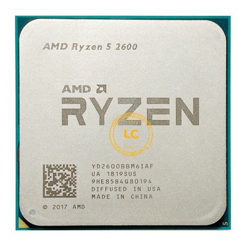 AMD-procesador de CPU Ryzen 5, 2600, R5, 2600, 3,4 GHz, seis núcleos, 12 núcleos, 65W, enchufe YD2600BBM6IAF, AM4 ► Foto 1/2