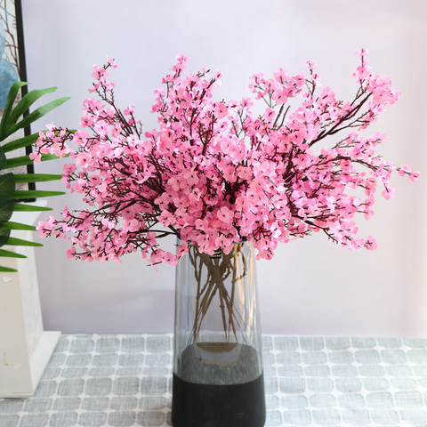 Gypsophila Artificial flores blanco Rama de alta calidad aliento de bebé plantas largo Bouquet de boda Casa Decor otoño Navidad ► Foto 1/6