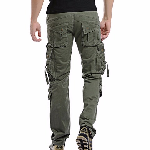 Pantalones Cargo de varios bolsillos para hombre, pantalón de combate de algodón, informal, para correr, talla 42, 2022 ► Foto 1/6