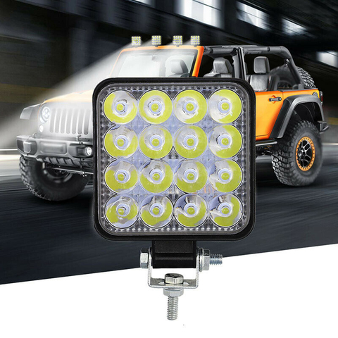 Mini Barra de luz LED de 24 voltios de CC para coche, lámpara de 3,3 pulgadas, 48W, 12 voltios de CC, para camión, Tractor todoterreno, SUV, 4x4, faros Led para automóvil ► Foto 1/6