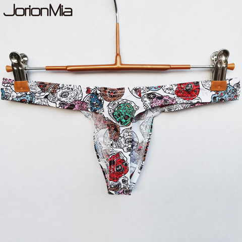 Ropa interior Sexy para hombre, Tanga con estampado Personal, Bikini, suspensorio, calzoncillos tipo Tanga, pantalones cortos exóticos, HT007-1 en T ► Foto 1/6