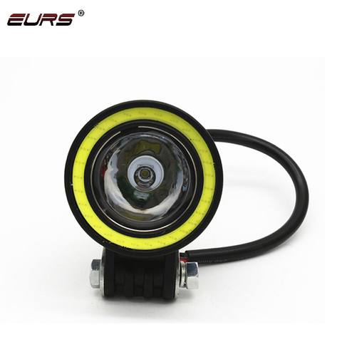 EURS faro LED de motocicleta conducir día Off road Led luz de los faros de coche 1000lm LED Ojos de Ángel de niebla de la lámpara de luz de trabajo 12V 24V ► Foto 1/6