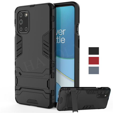 Para Oneplus 8T Cubierta de la caja TPU Bumper Robot Holder Soporte Armadura a prueba de golpes Contraportada One Plus 8 T 7 Pro Funda de teléfono para Oneplus 8T ► Foto 1/6