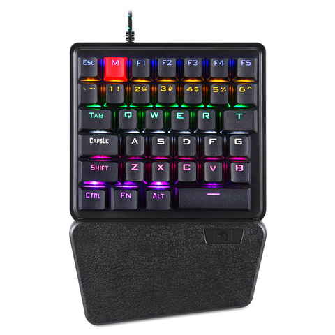 Teclado mecánico para juegos de una mano, teclado para zurdos para teléfonos móviles PUBG Gamer ► Foto 1/6