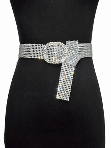 120CM brillante de las mujeres cadena de la cintura de correa de diamantes de imitación cinturón de cristal de lujo gran fiesta cintura cinturón para 2022 de moda ► Foto 1/6