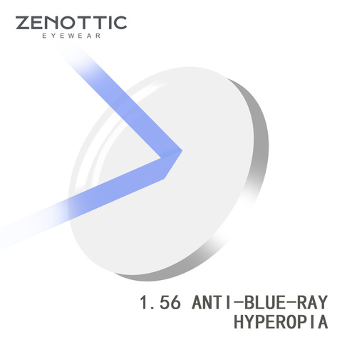 ZENOTTIC receta Anti azul Ray 1,56 lente 1,61 de 1,67 (+ 12,00 ~-12,00) hipermetropía miopía presbicia óptica azul lentes de luz ► Foto 1/6