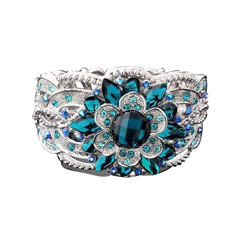 Anillo clásico de circonita azul para mujer, sortija de compromiso de Color plateado para bodas, joyería para mujer, regalo de aniversario de boda ► Foto 1/4