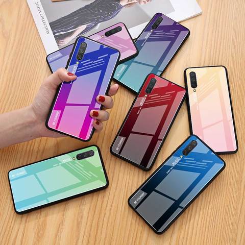 Color Funda de vidrio templado para Xiaomi Mi 9 Mi9 SE 9 Lite Pro Mi 11 Funda trasera del teléfono Coque Funda para Xiaomi Mi 10 Ultra Lite Pro ► Foto 1/6