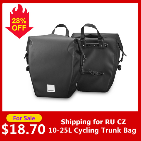 Bolsas para maletero de ciclismo de gran capacidad, alforja de viaje para bicicleta, paquete de asiento trasero, impermeable, multifuncional, bolso de hombro para bicicleta, 10/20L ► Foto 1/6