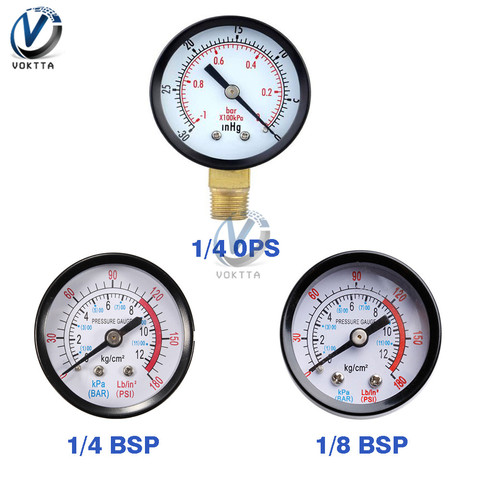 Medidor de presión de vacío con pantalla Digital NPT -30HG/0PS, Mini Dial portátil de doble escala, 1/4 