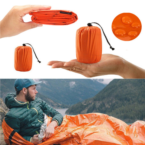 Saco de dormir térmico de supervivencia de emergencia, manta de emergencia, para viajes al aire libre, Camping, senderismo, tienda de tubo ► Foto 1/6