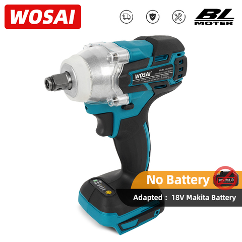 WOSAI-llave de impacto eléctrica sin escobillas serie MT, herramienta eléctrica de 20V, recargable, 1/2, para batería Makita ► Foto 1/6