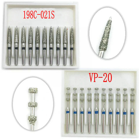 FG 1,6mm vástago fresas de diamante dentales taladro FG Dia-fresas de alta velocidad de la pieza de fresas dentista herramientas 10 unids/caja ► Foto 1/6