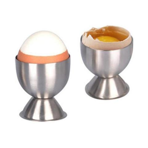 Aihogard suave de acero inoxidable tazas para huevos hervidos huevo titular de mesa taza soporte cocina el desayuno herramienta de cocina ► Foto 1/6