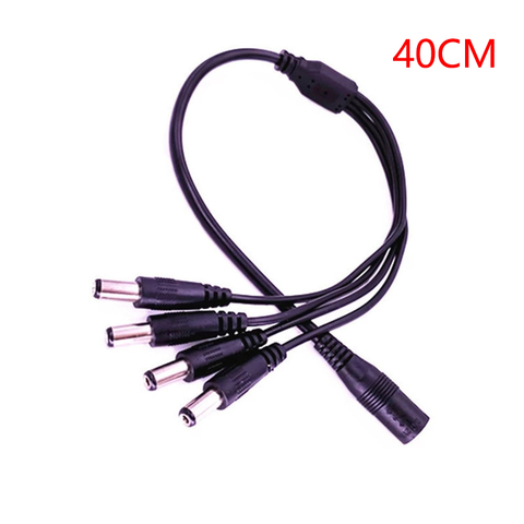 Adaptador divisor de 1 a 4 puertos de corriente continua, Cable de cámara CCTV por Cable para cámara CCTV, sistema de seguridad de 5,5x2,1mm ► Foto 1/1