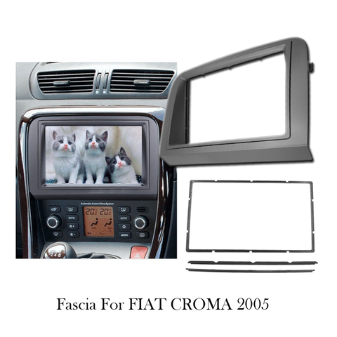 Marco de Radio estéreo para coche, Kit de embellecedor de bisel de instalación de reacondicionamiento, 2Din, DVD, Fascia, para Fiat Croma 2005 ► Foto 1/6