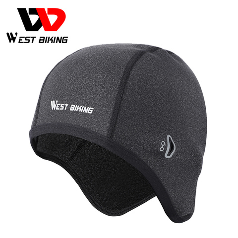 WEST BIKING-gorros de lana Polar para ciclismo, pasamontañas para bicicleta de montaña, sombreros para hombres y mujeres, diadema deportiva para esquí, Snowboard y bicicleta ► Foto 1/6