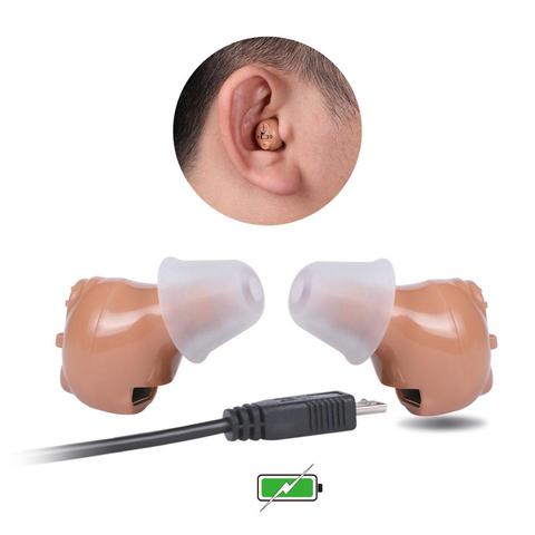 Mini audífono recargable para sordos, dispositivo de ayuda auditiva, Colector de sonido, envío directo ► Foto 1/6