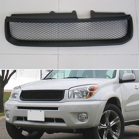 Kit de carrocería para parachoques delantero de Toyota RAV4, accesorios de parrilla de reacondicionamiento, parrilla de carreras de fibra de carbono, 2004, 2005 ► Foto 1/6