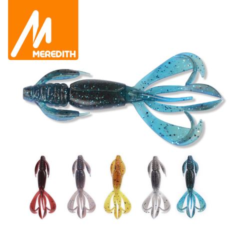 Señuelos de Pesca MEREDITH Crazy Flapper, 90mm/6,1g, 10 unidades/lote, señuelos blandos para pesca con cebo blando, camarón, cebo de lubina ► Foto 1/6