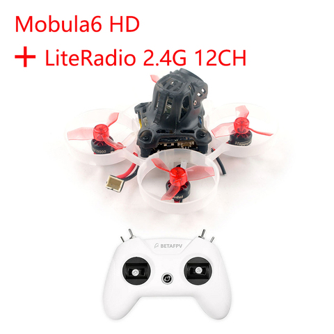 Happymodel Mobula6 HD 1S 65mm sin escobillas Bwhoop Mobula 6 HD FPV Drone RTF Frsky versión con LiteRadio 2 Radio transmisor TX ► Foto 1/6