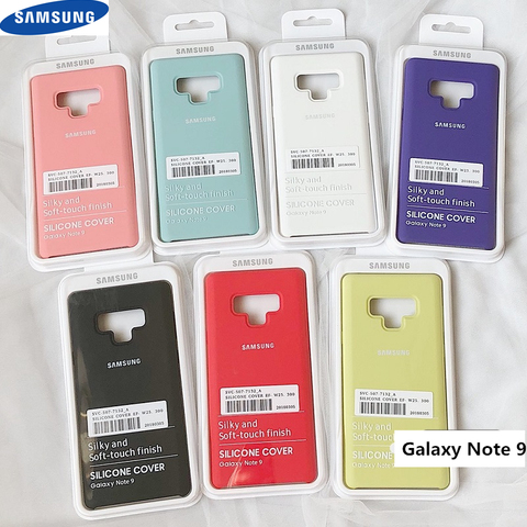 Funda de silicona líquida para Samsung Galaxy Note 9 N9, carcasa de acabado suave y sedoso para Note 8, Note 9, estilo Ofiice, con caja de venta al por menor ► Foto 1/3