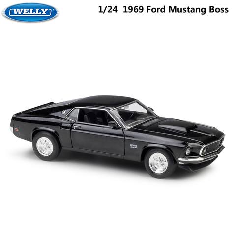 WELLY 1:24 escala Diecast coche de alta simulación, Ford Mustang 1967 Boss429 modelo de coche de aleación de Metal coche de juguete para niños colección de regalos ► Foto 1/1