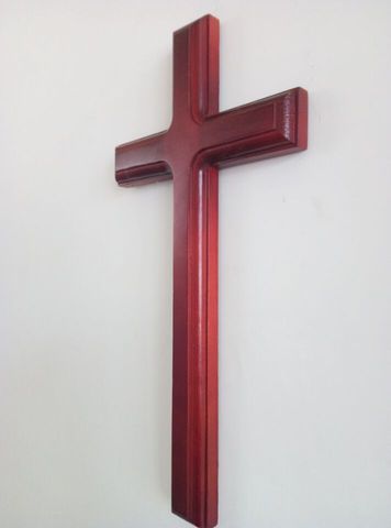 Cruz de madera sólida para decoración de pared del hogar, regalo colgante de Cruz para muro de Jesús ► Foto 1/1