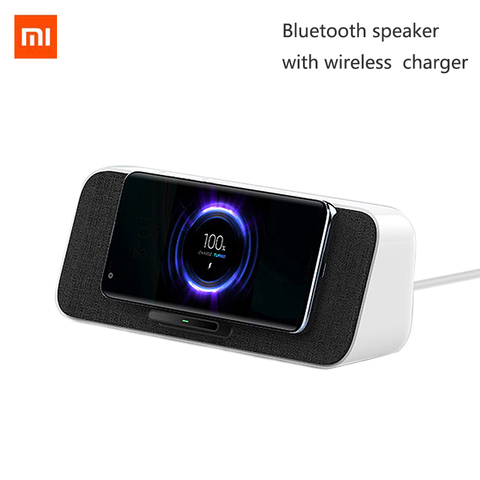 Xiaomi 30W bluetooth 5,0 altavoz rápido Qi carga inalámbrica NFC Dual Bass altavoz para iPhone 11 para Xiaomi 9/10 Pro para Sam S10 ► Foto 1/6