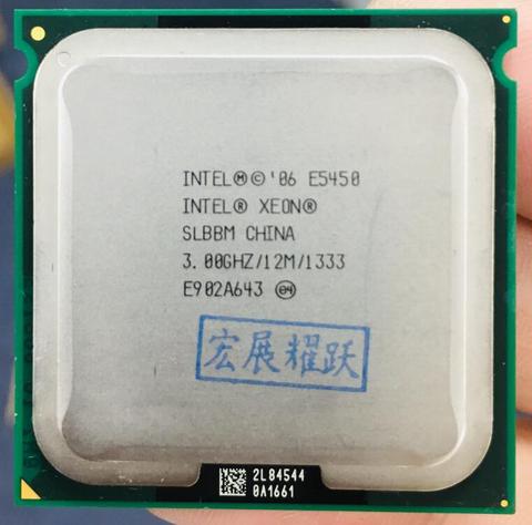 Intel Xeon E5450 SLBBM Quad-Core procesador cerca de LGA775 CPU trabaja en LGA 775 placa base no necesita adaptador ► Foto 1/1