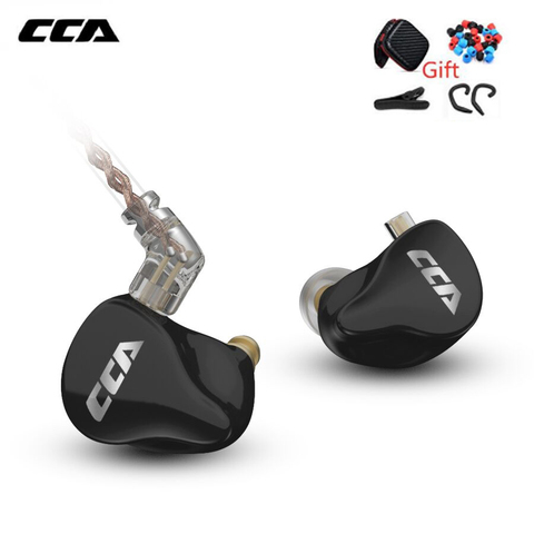 Auriculares internos CCA CA16 7BA + 1DD, controladores híbridos, auriculares con cable estéreo HIFI IEM, auriculares de graves para CCA C16 C12 KZ ► Foto 1/6