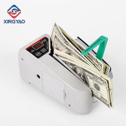 Mini contador de billetes portátil V30 con batería/enchufe, máquina práctica para contador de dinero en efectivo y billetes de papel ► Foto 1/6
