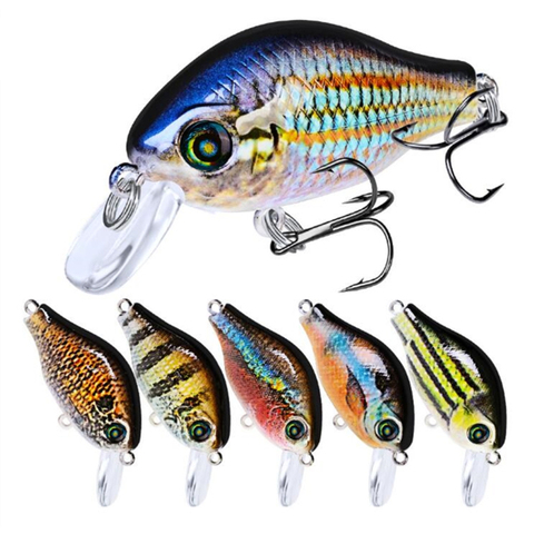 1 Uds Crankbait Señuelos de Pesca 5,2 cm 8,5g 3D ojos flotante calidad Artificial de plástico duro cebo bajo Pike Wobblers aparejos de pesca ► Foto 1/6