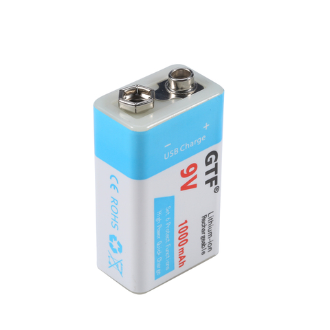 GTF 9V 1000mAh/500 batería USB mAh Li-ion recargable batería de litio USB para juguete producto electrónico drop shipping ► Foto 1/6