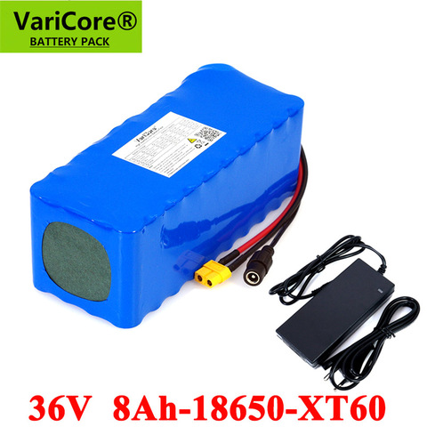 VariCore 36V 8Ah 500w 18650 pack de batería recargable XT60 plug bicicletas modificadas, vehículo eléctrico Balance car + 42v 2A cargador ► Foto 1/1