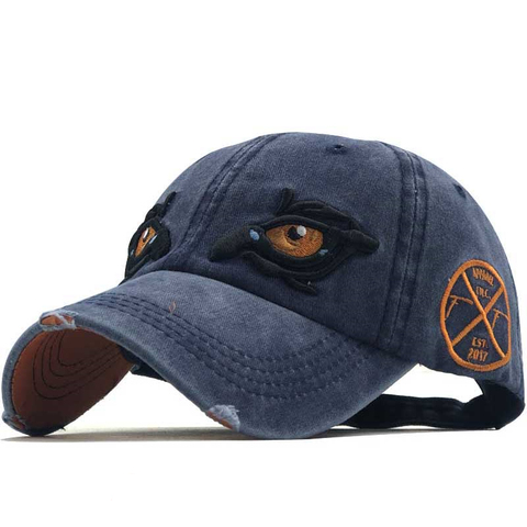 Gorra de béisbol con ojo bordado 3D para hombre y mujer, gorro de béisbol deportivo de algodón, diseño negro, Snapback militar, Hip Hop ► Foto 1/6