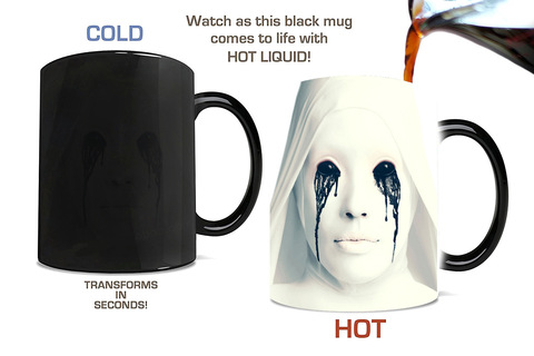 Taza de café que cambia de Color, para Halloween, último diseño, 350ml, regalo mágico, Cráneo, Impresión de doble cara ► Foto 1/6