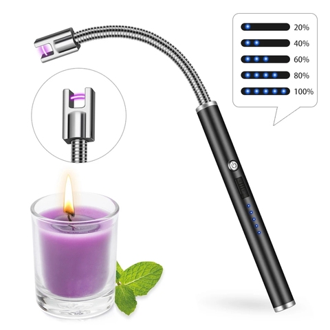 Encendedor de arco a prueba de viento Flexible de 360 grados, mechero de cigarrillos recargable por USB, mechero eléctrico de Plasma, aparatos de cocina para regalos para mujer ► Foto 1/6